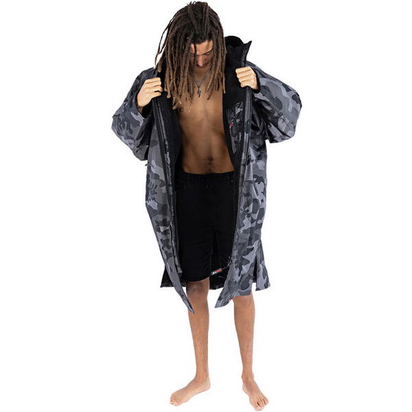 Dryrobe Advance Langarm-Umkleidemantel V3 DR104V3 - Black Camo / Black